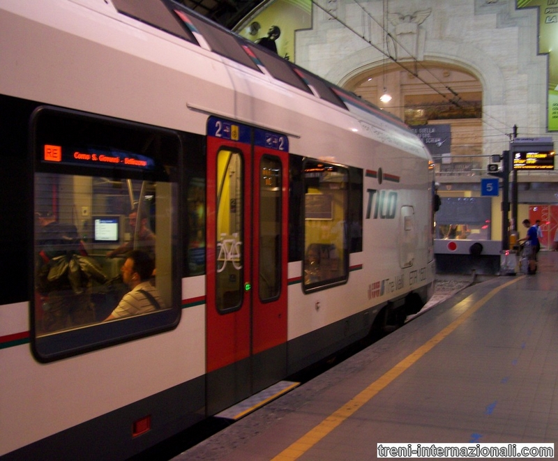 Treno Flirt Tilo a Milano Centrale per Bellinzona