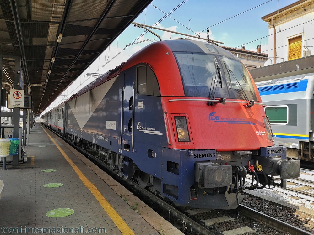Il treno Regionale 1821 da Villaco appena arrivato a Udine