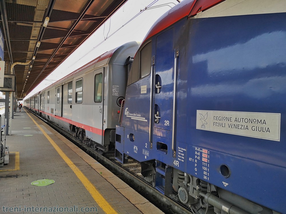 Il treno Regionale 1821 da Villaco appena arrivato a Udine