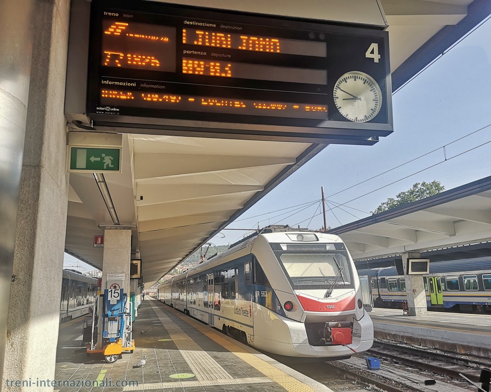 Treno per Lubiana a Trieste Centrale