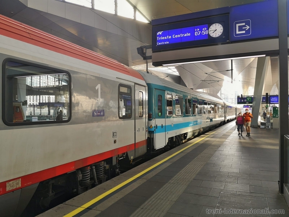 Il treno EuroCity "Emona" Vienna - Lubiana - Trieste