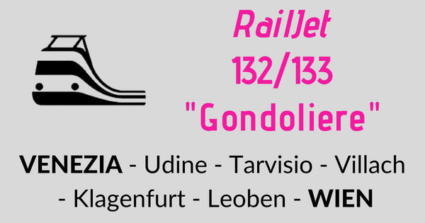 RailJet 132/133 "Gondoliere"  Venezia - Wien