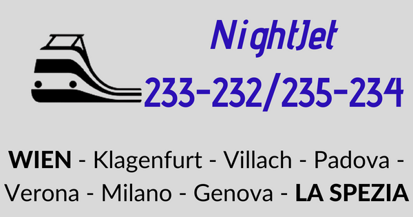 Nightjet 233-232/235-234 Vienna - La Spezia