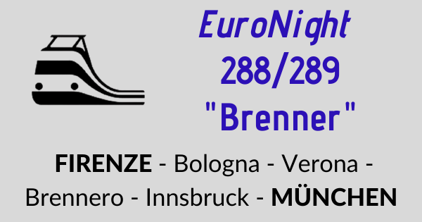 EuroNight Brenner Firenze - Monaco di Baviera
