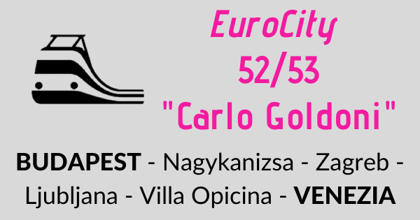 EuroCity "Carlo Goldoni" Budapest - Venezia