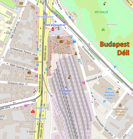 Cartina stazione Budapest Deli pu.